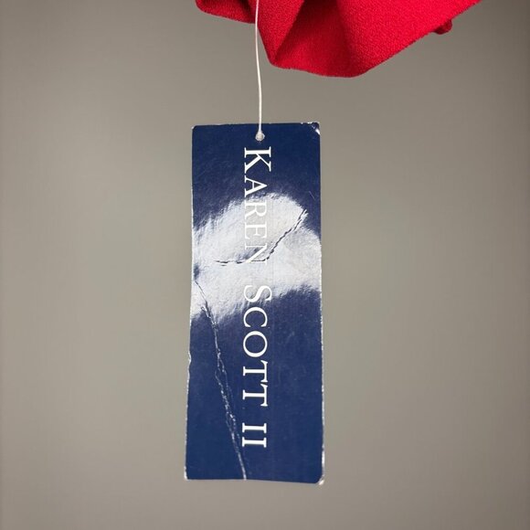 KAREN SCOTT NEW Blazer Womens 20W Red Plus Lined Collared Professional - Picture 6 of 6